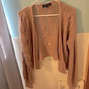 Pink knitted cardigan